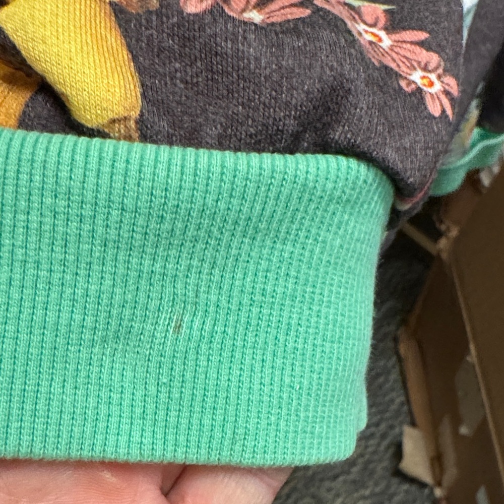 Adidas Multicolor Floral Hoodie with Mint Logo - Picture 2 of 6